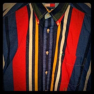 90's Vintage Striped Tommy Hilfiger button down